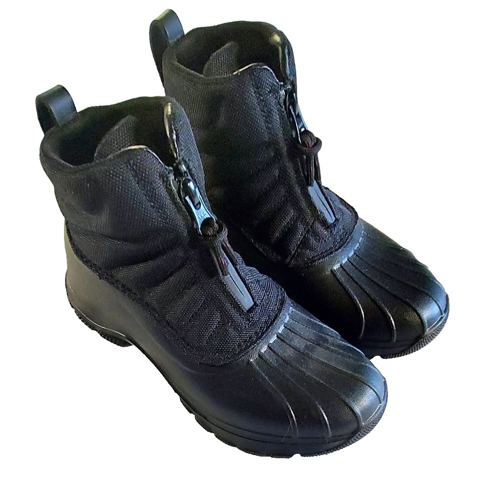 Sperry Duck Float Water Resistant Zip Up SeaCycled  Boots Womens Size 5 Black